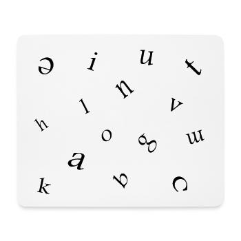 Letters - Mouse Pad (horizontal) - white - Front
