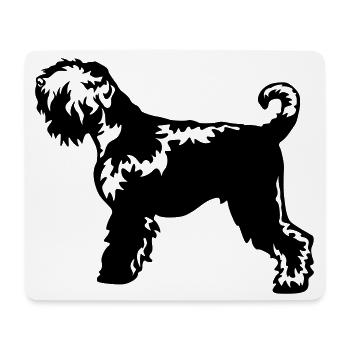 Terrier russe - Tapis de souris (format paysage) - blanc - Devant