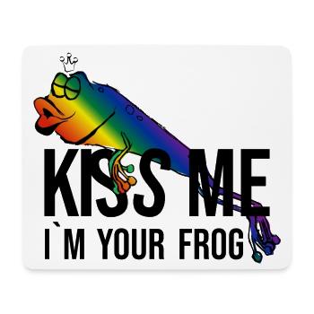 Frog - Princess - Kiss -Kiss me - Mouse Pad (horizontal) - white - Front