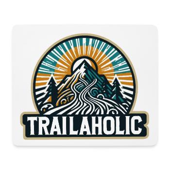 Trailaholic – Plein air, randonnée et VTT Moti - Tapis de souris (format paysage) - blanc - Devant