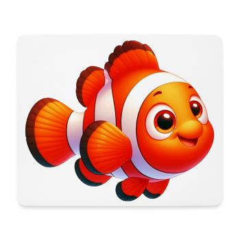Poisson-clown - Tapis de souris (format paysage) - blanc - Devant