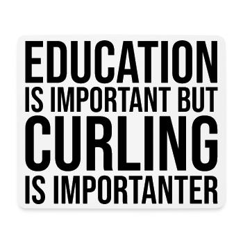 Curling - Mouse Pad (horizontal) - white - Front