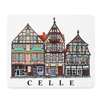 Celle, Basse-Saxe, Maisons à colombages, Allemagne - Tapis de souris (format paysage) - blanc - Devant