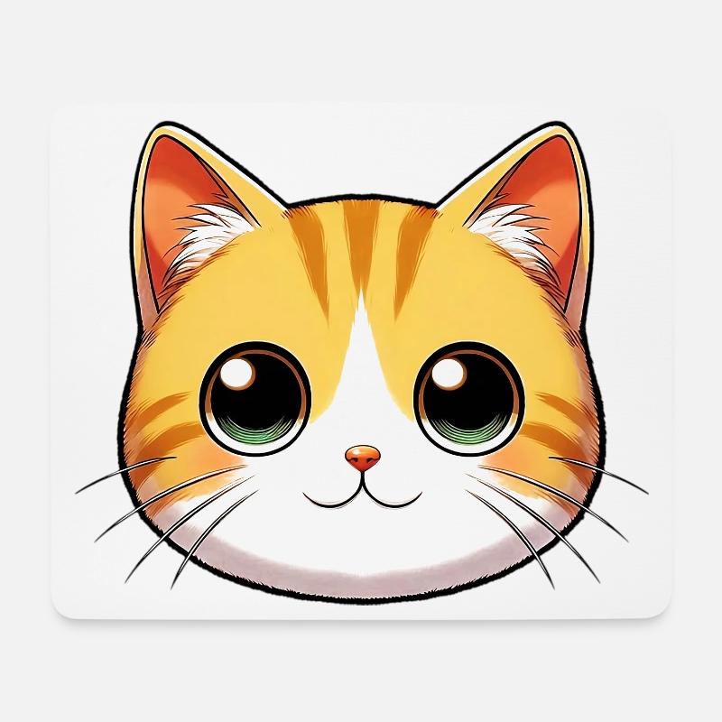 Katze - Mousepad (Querformat) - Weiß