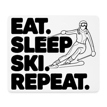 Ski Sign with Inspirational Text - Mouse Pad (horizontal) - white - Front