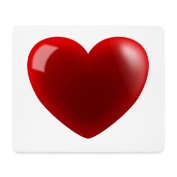 Herz - Mousepad (Querformat) - Weiß - Vorne