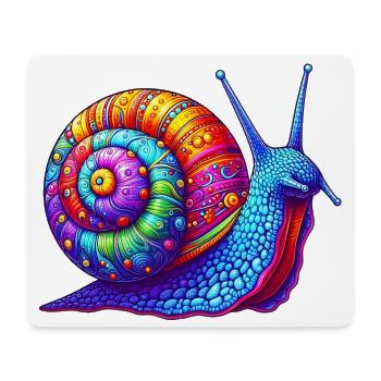 Schnecke - Mousepad (Querformat) - Weiß - Vorne