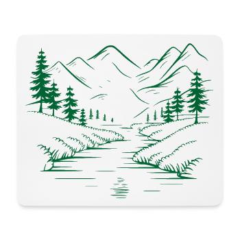 Gebirge - Mousepad (Querformat) - Weiß - Vorne