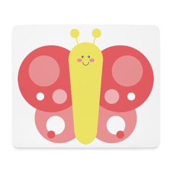 Tender and stylized butterfly - Mouse Pad (horizontal) - white - Front
