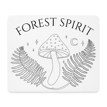 Waldgeist, Pilz und Farn - Mousepad (Querformat) - Weiß - Vorne