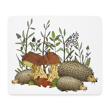Igel - Mousepad (Querformat) - Weiß - Vorne