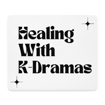 Guérir avec les K-dramas | Drame coréen Confort et fan - Tapis de souris (format paysage) - blanc - Devant