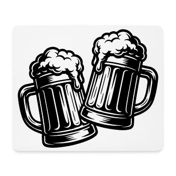 Bier Anstoßen Prost - Mousepad (Querformat) - Weiß - Vorne