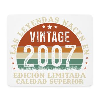 2007 Retro Vintage Geburtstagsgeschenk - Mousepad (Querformat) - Weiß - Vorne