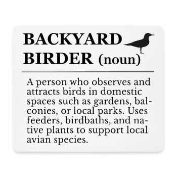 Bird watching in the garden - Mouse Pad (horizontal) - white - Front