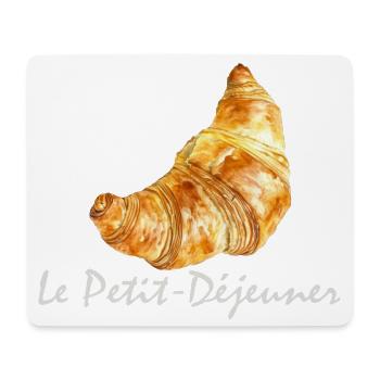 Croissant French Breakfast Design - Mouse Pad (horizontal) - white - Front