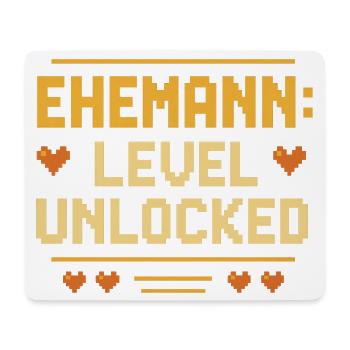 Ehemann Level Unlocked Gamer Lustig Heirat Liebe - Mousepad (Querformat) - Weiß - Vorne