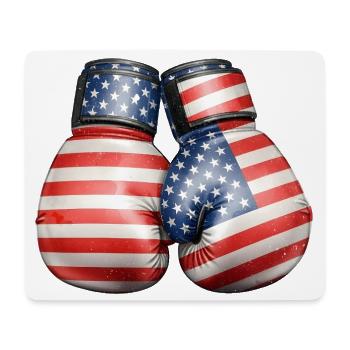 Gants de boxe des drapeaux américains - Tapis de souris (format paysage) - blanc - Devant