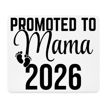 Promoted to Mama 2026 – Werdende Mutter Design - Mousepad (Querformat) - Weiß - Vorne