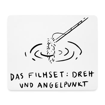 Das Filmset, Dreh und Angelpunkt - Mousepad (Querformat) - Weiß - Vorne