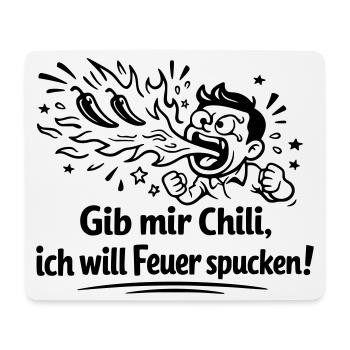 Fire Spitting Eating Chili - Mouse Pad (horizontal) - white - Front