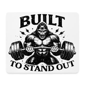 Built To Stand Out Gorilla GYM - Mouse Pad (horizontal) - white - Front