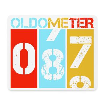 Oldometer 87 Retro Vintage 87th Birthday - Mouse Pad (horizontal) - white - Front