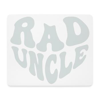 Retro Rad Uncle Heart - Cool Uncle (Couleur personnalisée) - Tapis de souris (format paysage) - blanc - Devant