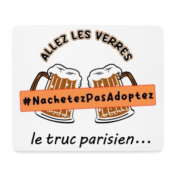 Allez_les_verres_hashtag_adoption_animale - Mouse Pad (horizontal) - white - Front