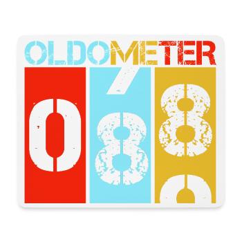 Oldometer 88 Funny 88th Birthday Retro - Mouse Pad (horizontal) - white - Front