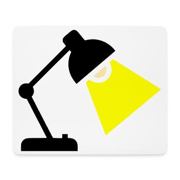 Desk Lamp Light Idea - Mouse Pad (horizontal) - white - Front