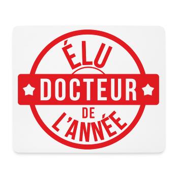 Élu docteur de l'année tampon rouge - Tapis de souris (format paysage) - blanc - Devant