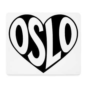 Oslo, Norway in the heart - Mouse Pad (horizontal) - white - Front