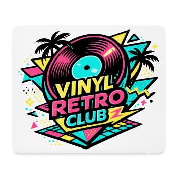 Club Rétro du Vinyle - Tapis de souris (format paysage) - blanc - Devant