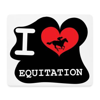 I love horseback riding: the logo of the enthusiasts - Mouse Pad (horizontal) - white - Front