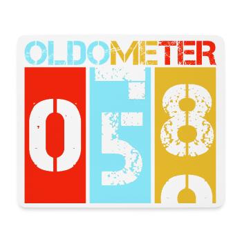 Oldometer 58 Retro Vintage Birthday Level Up - Mouse Pad (horizontal) - white - Front