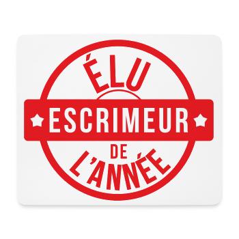 Élu Escrimeur de l'Année Tampon Médaille - Tapis de souris (format paysage) - blanc - Devant