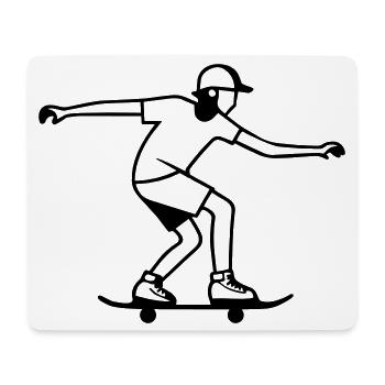 Skateboarder - Mousepad (Querformat) - Weiß - Vorne