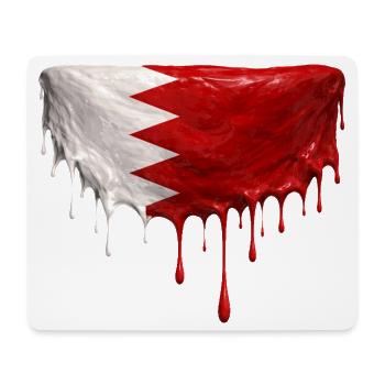 Bahrain Flagge Tropfen Kunst - Mousepad (Querformat) - Weiß - Vorne