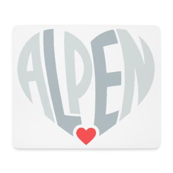 Alpine Heart Typography - Mouse Pad (horizontal) - white - Front