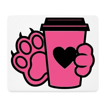 Hundepfote Kaffee Tasse Hunde Mama - Mousepad (Querformat) - Weiß - Vorne