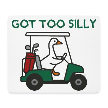 Goose in golf cart - Mouse Pad (horizontal) - white - Front