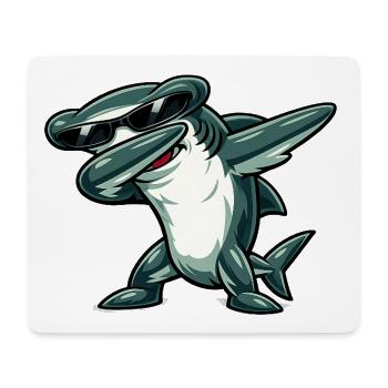 Dabbing hammerhead shark - Mouse Pad (horizontal) - white - Front