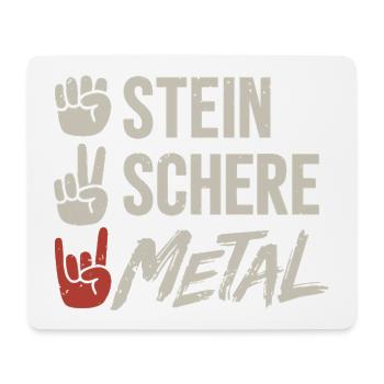 Stein Schere Metal Band Heavy Metal Musik - Mousepad (Querformat) - Weiß - Vorne