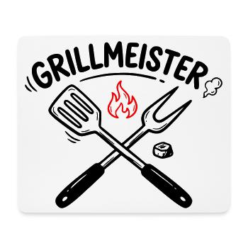 Grillmeister BBQ Grillen Pitmaster Männer - Mousepad (Querformat) - Weiß - Vorne