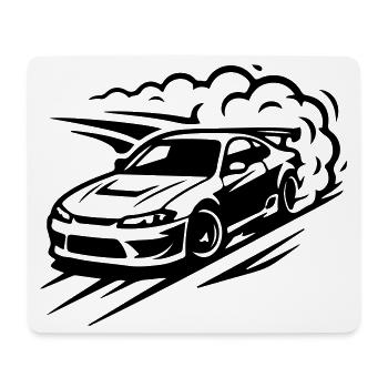 Auto Driften - Mousepad (Querformat) - Weiß - Vorne