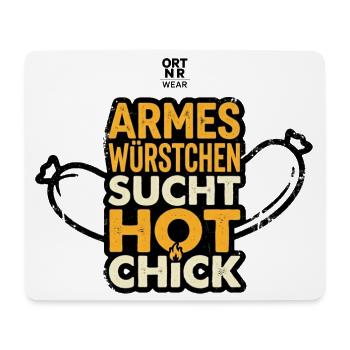 Armes Würstchen - Mousepad (Querformat) - Weiß - Vorne