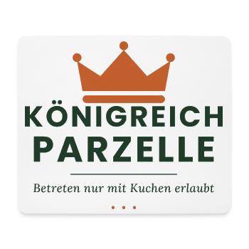 Königreich Parzelle – Kleingarten Spruch - Mousepad (Querformat) - Weiß - Vorne