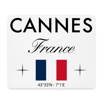 Cannes France coordonne un souvenir de voyage - Tapis de souris (format paysage) - blanc - Devant