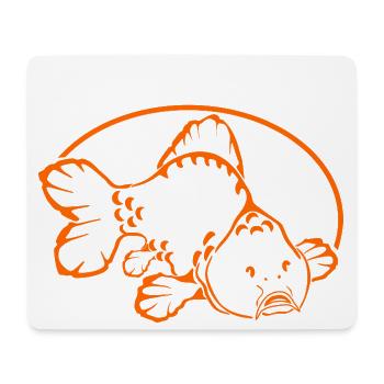 Fische_angeln_002_carp_fishing - Mouse Pad (horizontal) - white - Front